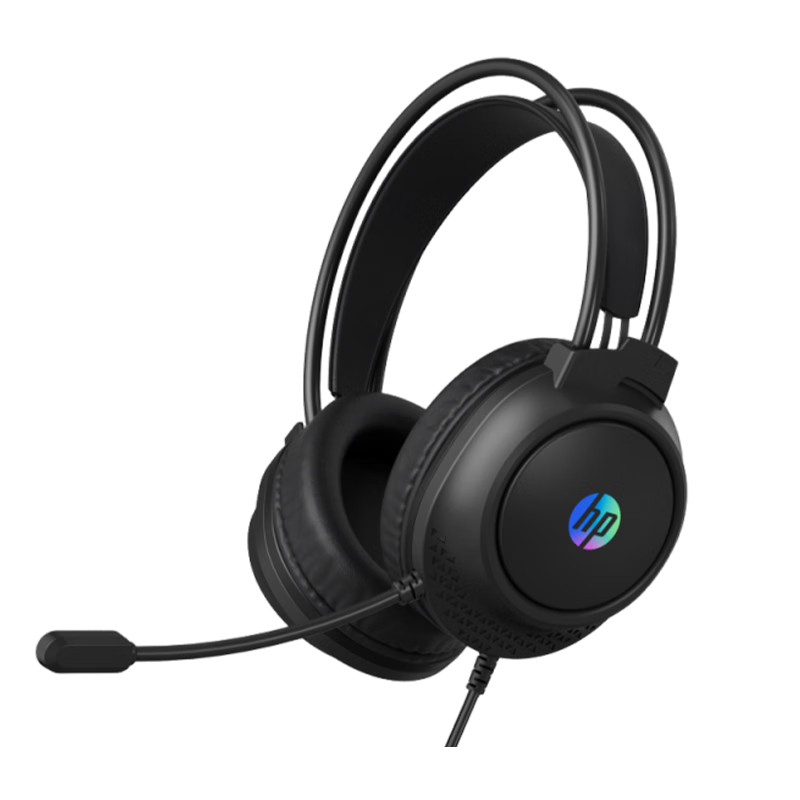HP 8021U Gaming Headset Over-Ear Wired USB Earphones for Esports PUBG Delta Operation Sound Positioning Black