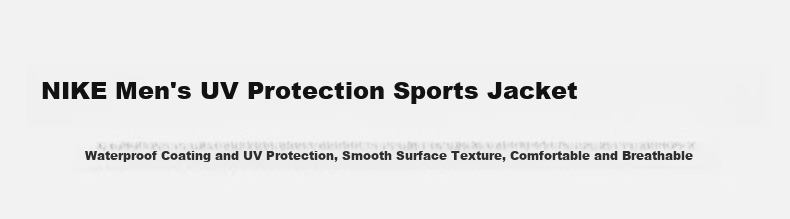 NIKE Men's Water-Repellent Sports Casual Jacket, Quick-Drying And Sun Protection, Skin Coat IF2370-010, Black, Size M 1