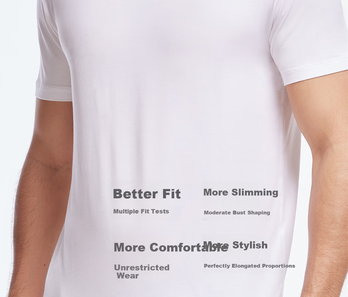 Aimer Men Modal Short Sleeve T-Shirt Base Layer [2-Pack] V-Neck Vest White 170 9