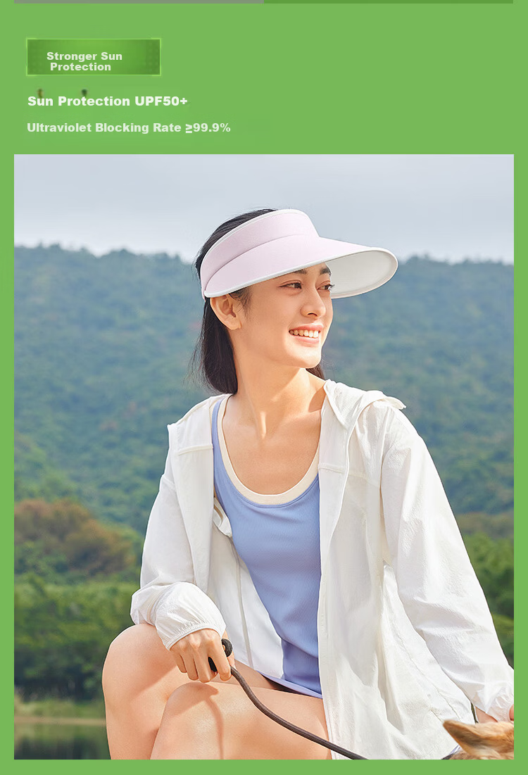 Beneunder Women's Sun Hat Open Top Sunshade Hat UV Protection Side Face Sunshade Fashion Wide Brim 11