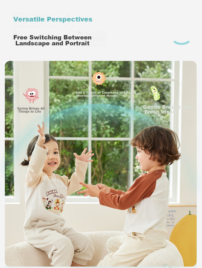 Ibaby Antibacterial Breathable Kids Long Sleeve T-Shirt Pop Mart Collaboration Base Shirt Light Milk Tea Size 120 6