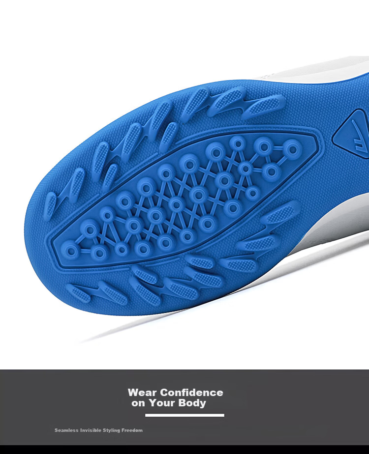 Warrior Soccer Shoes Professional Competition Training Shoes Durable Soft Sole Studded Sports Shoes WXY-N723T Dark Blue Size 36 4