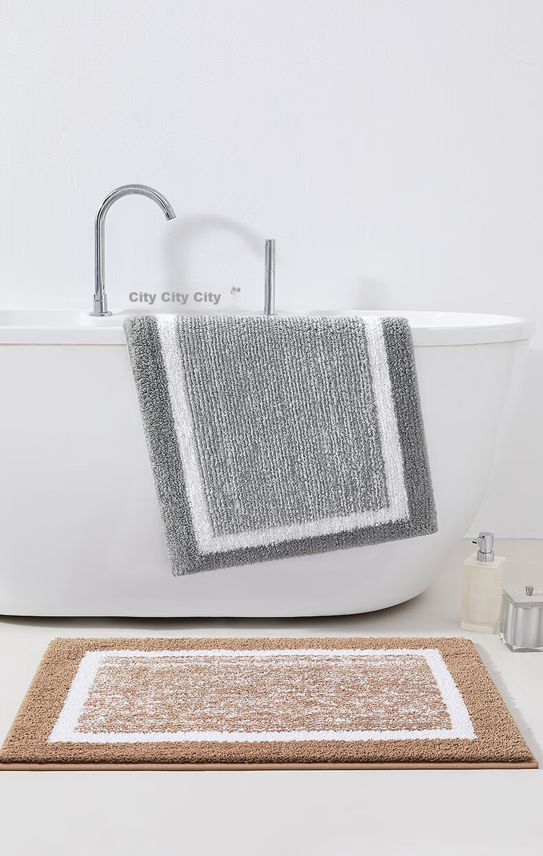 Da Jiang Bathroom Floor Mat Non-Slip Water Absorbent Bath Mat for Toilet Entrance 40x60cm 2
