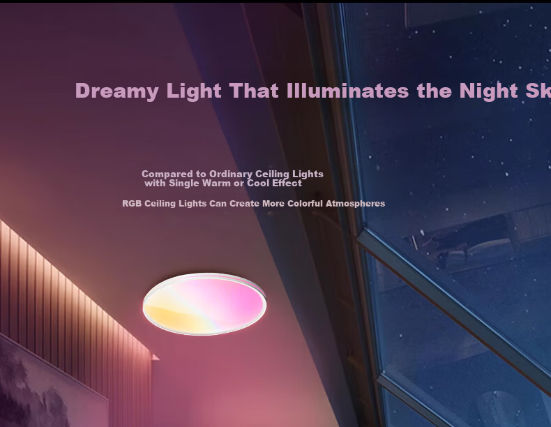Dengling LED Tianjing Mirror Light Multi-Pastel Color Range Bedroom Dining Room Kids Room Clear Sky Light Gaming RGB Natural Light Ceiling Lamp 4