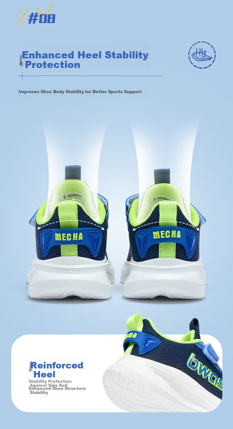 Bumblebee Kids Shoes 2026 Spring Boys Sports Shoes Girls Running Shoes D112531683 White Orange Yellow Size 42 9