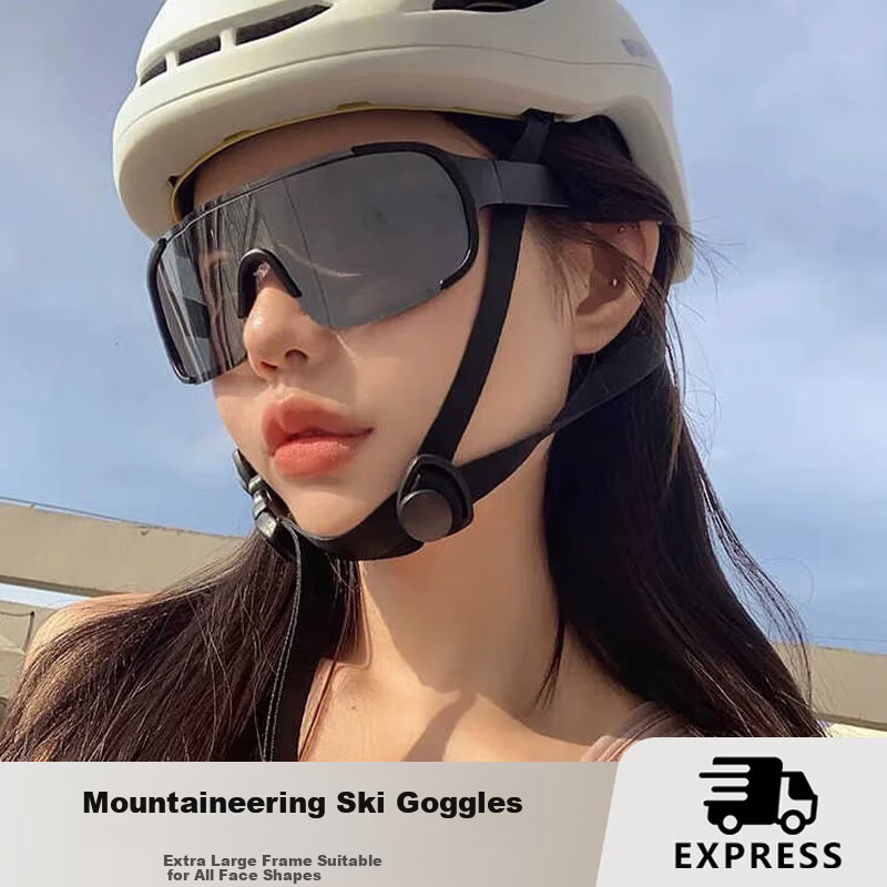 Panda Sasha Cycling Road Bike Sunglasses Mountain Running UV Protection Unisex Black Frame Silver Lens