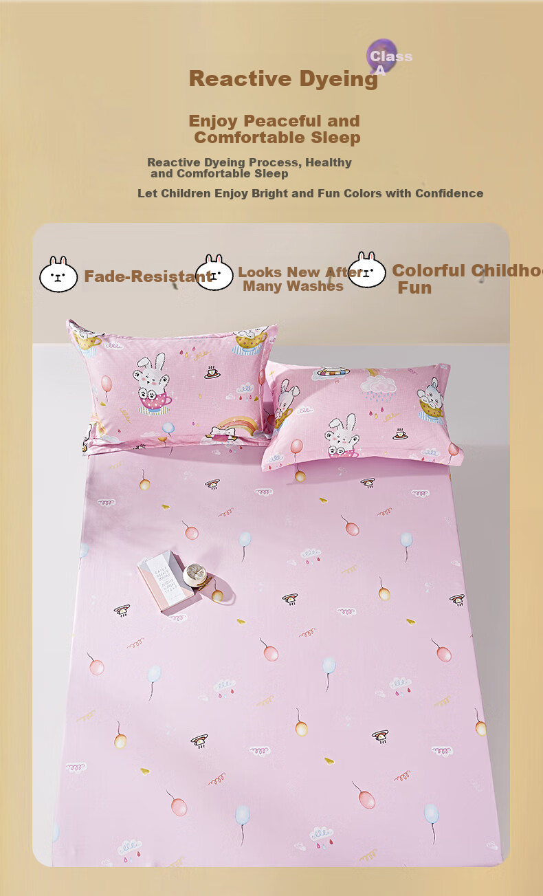Fuannaertong Pure Cotton Fitted Sheet, Class A, 60-Count Long-Staple Cotton, Single Piece Fitted Sheet, 100% Pure Cotton Bed Cover, 180*200*30cm 11