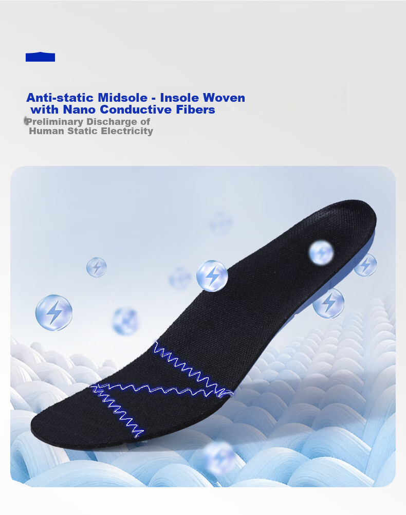 BlueOwl Shield Anti-Static Shoes Unisex Gas Station Summer Breathable Lightweight Non-Slip Wear-Resistant Safety Work Shoes D289TBA 42 4