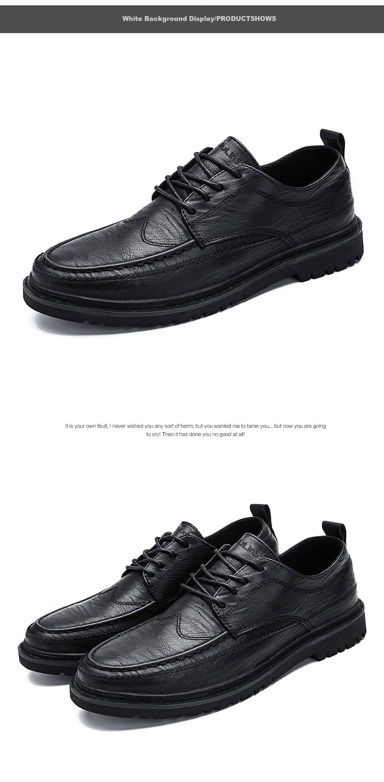MULINSEN Men's Shoes, Business Formal Casual Shoes, Soft Upper And Sole, Small Leather Shoes, Black, Size 39, 2901 13