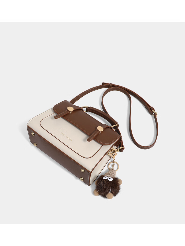 Viney Women's Handbag, Cowhide Crossbody Cambridge Bag, Light Luxury Shoulder Small Square Bag, Birthday Gift for Wife on May 20th, Present for Girlfriend 15