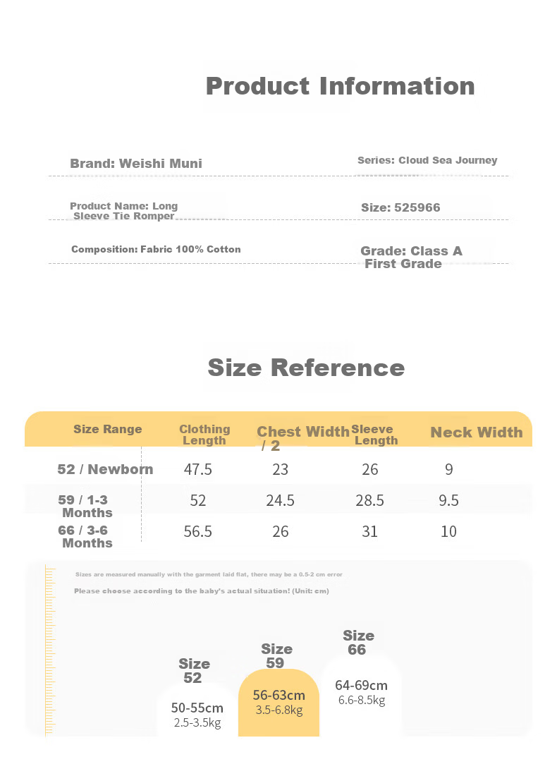 Wismorni Newborn Baby Spring and Autumn Cotton Monk Suit Baby Romper Jumpsuit Autumn Clothes 5