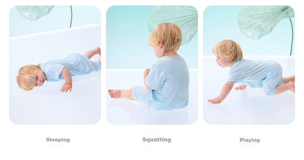 Betis Baby Romper Summer Thin Short Sleeve Modal Breathable Pajamas Infant Summer Onesie Crawling Suit 25