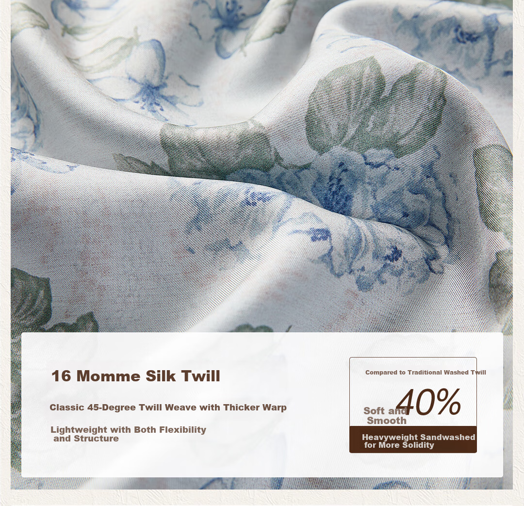 Shanghai Story [Counter Same Style] 100% Mulberry Silk Scarf Shawl Gift for Mom Mother's Day Birthday 4