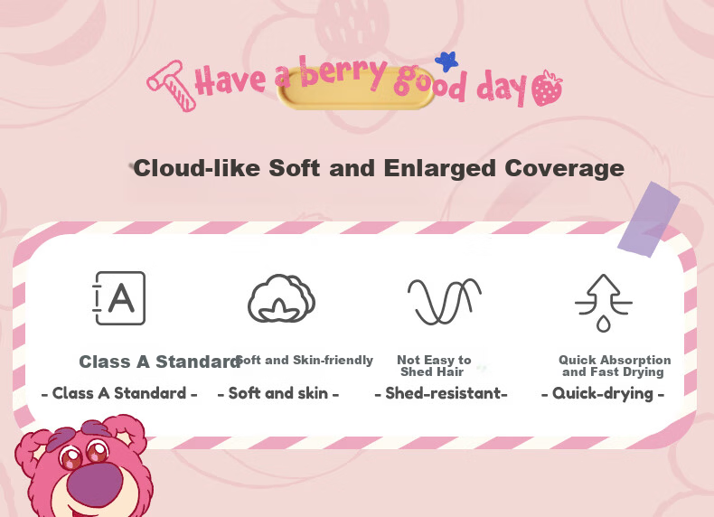 Disney Kids Girls Absorbent Cute Cartoon Coral Fleece Bath Towel 6-12 Years Thick Skin-Friendly Wrap Sports 2