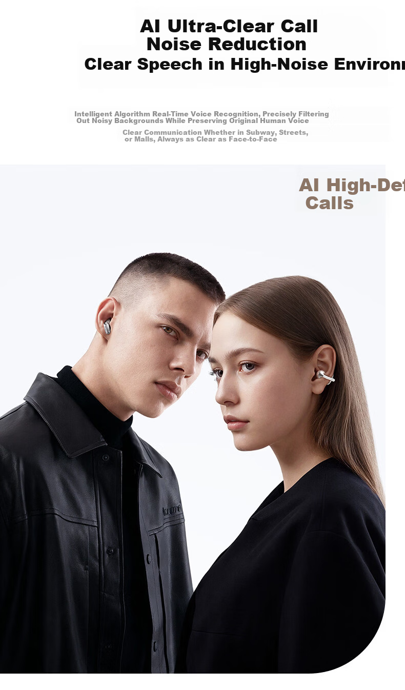 Jinyun 2026 Latest AI Noise-Cancelling Dual Bluetooth Earbuds In-Ear Clip-On Two-in-One Deep Active Noise Cancellation Long-Lasting Comfortable A30s 17