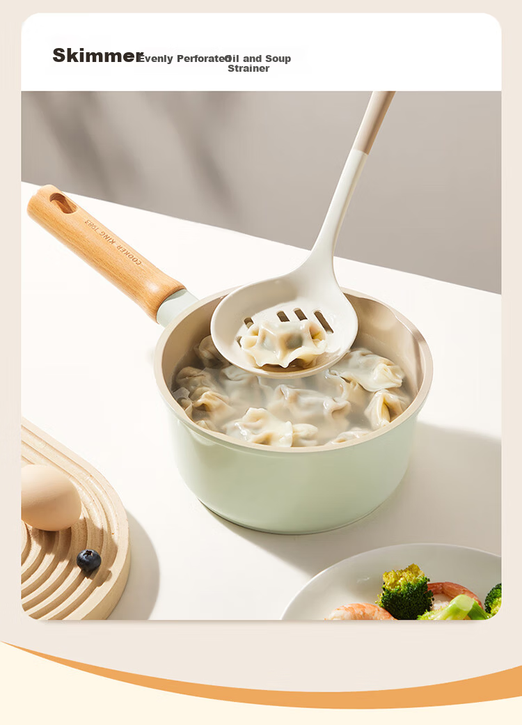 Chuida Huang Antibacterial Food-Grade Silicone Spatula Non-Stick High-Temperature Resistant Chinese Cooking Turner for Frying Pan 9