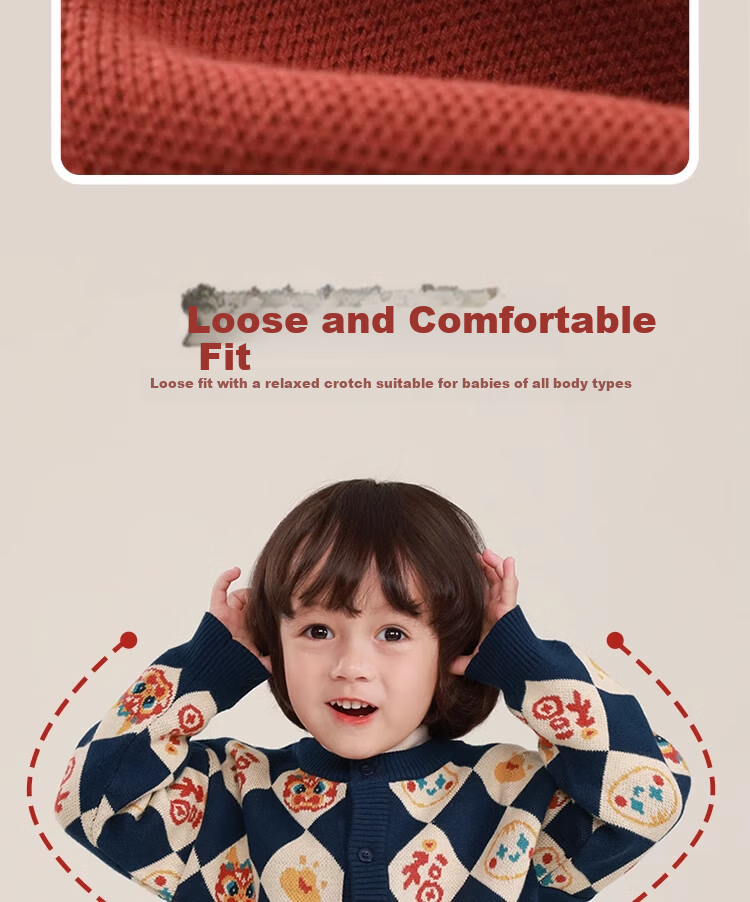 Ciciibear Boys' Cardigan Sweater, Winter Children's Coat, Warm Outerwear for Baby Boys And Girls, Knitted Top 7