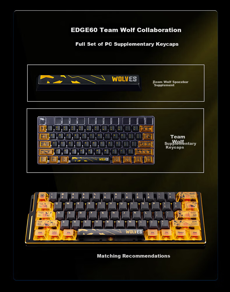 ATK LEV EDGE63 HE Leviathan Limited Edition Gaming Magnetic Switch Keyboard Customized for VALORANT, 64-Key Gaming Mechanical Keyboard Master Edition TTC Magnetic King Switch 16