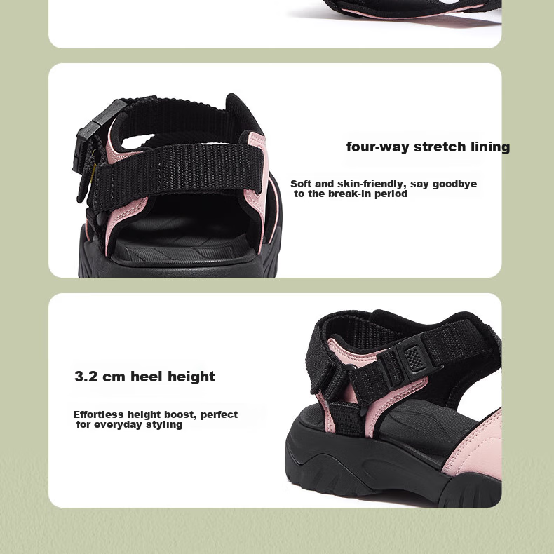 CAMEL Women's Outdoor Sandals Cute Cool Version Colorblock Thick Sole Sandals L25M076016 Silver/Grey Size 36 13