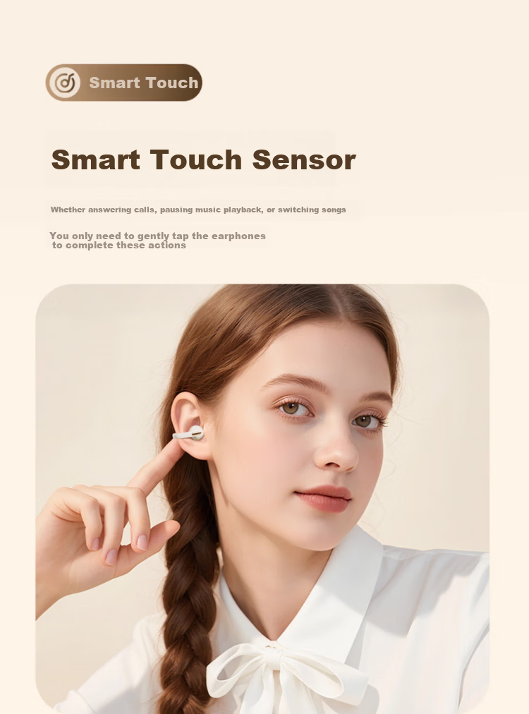 Chuangu 2026 Latest Model | Panoramic Sound Bluetooth Bone Conduction Clip-On Wireless In-Earless Sports Running Music Noise Cancelling Long Battery Life Earphones 12