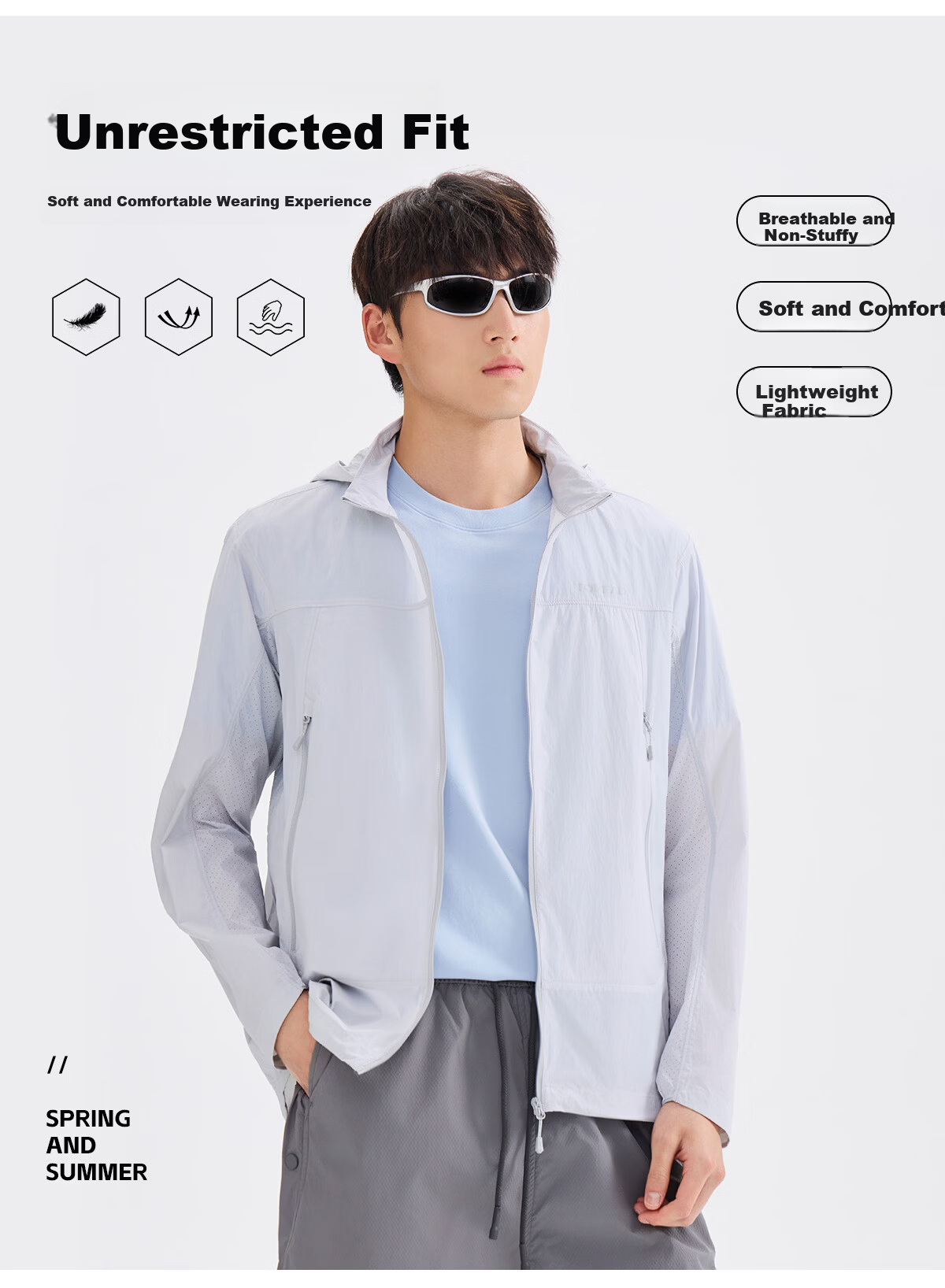 TOREAD Women's Sunscreen Jacket 26 New Outdoor Breathable Skin Jacket UV Protection UPF50+ Sun Protection TAZZBO82763 6