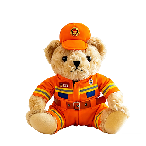 Aishangxiong Fire Safety Bear Plush Toy, Police Officer And Traffic Cop Dolls, Stuffed Animals, Children's Birthday Gifts for Boys And Girls