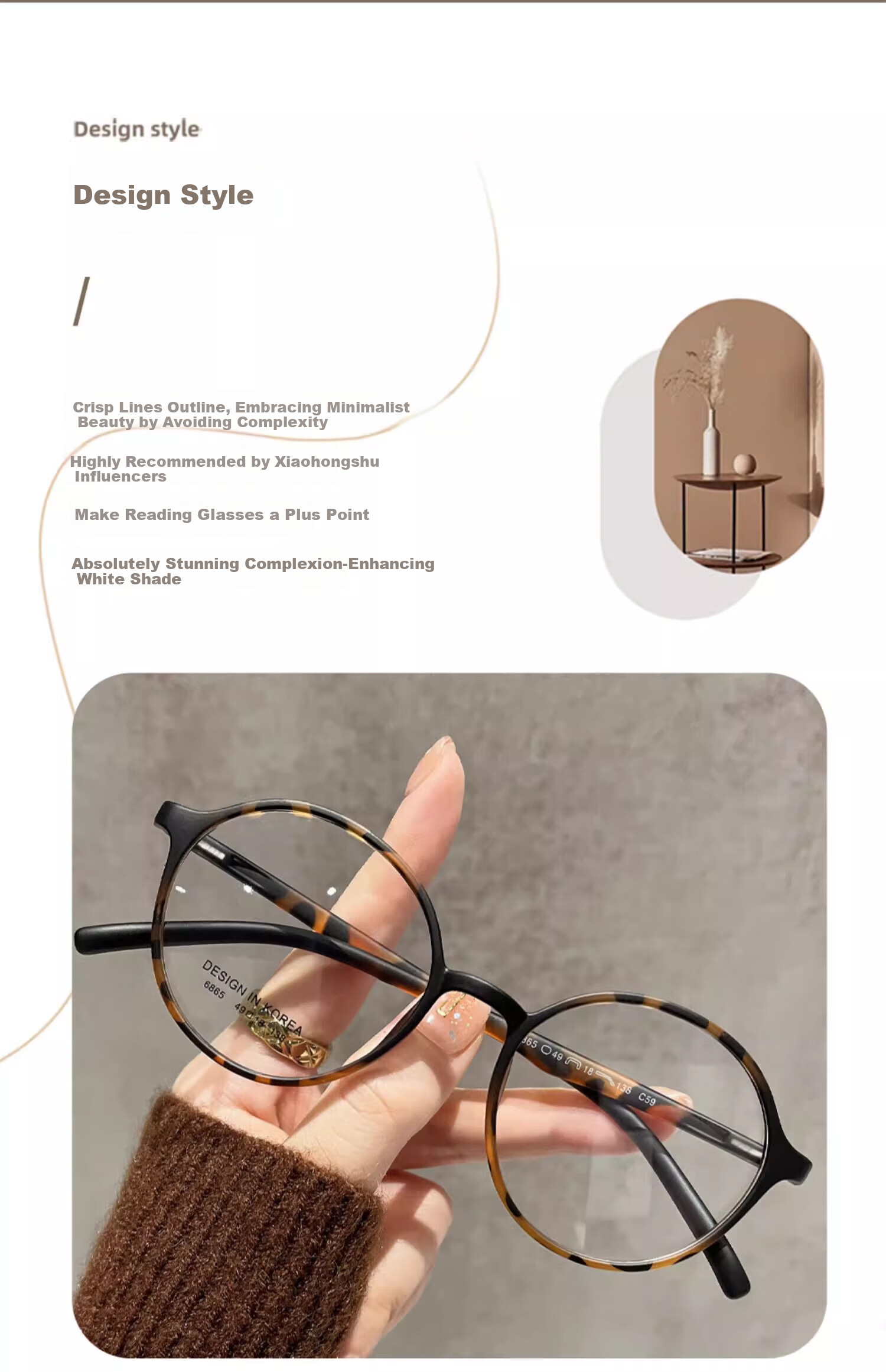 Mumujian 2026 New Women's Reading Glasses, Retro Round Frame, Ultra-Light 6g, Anti-Blue Light, High-Definition, Stylish Women's Glasses, Makes Eyes Look Younger 3
