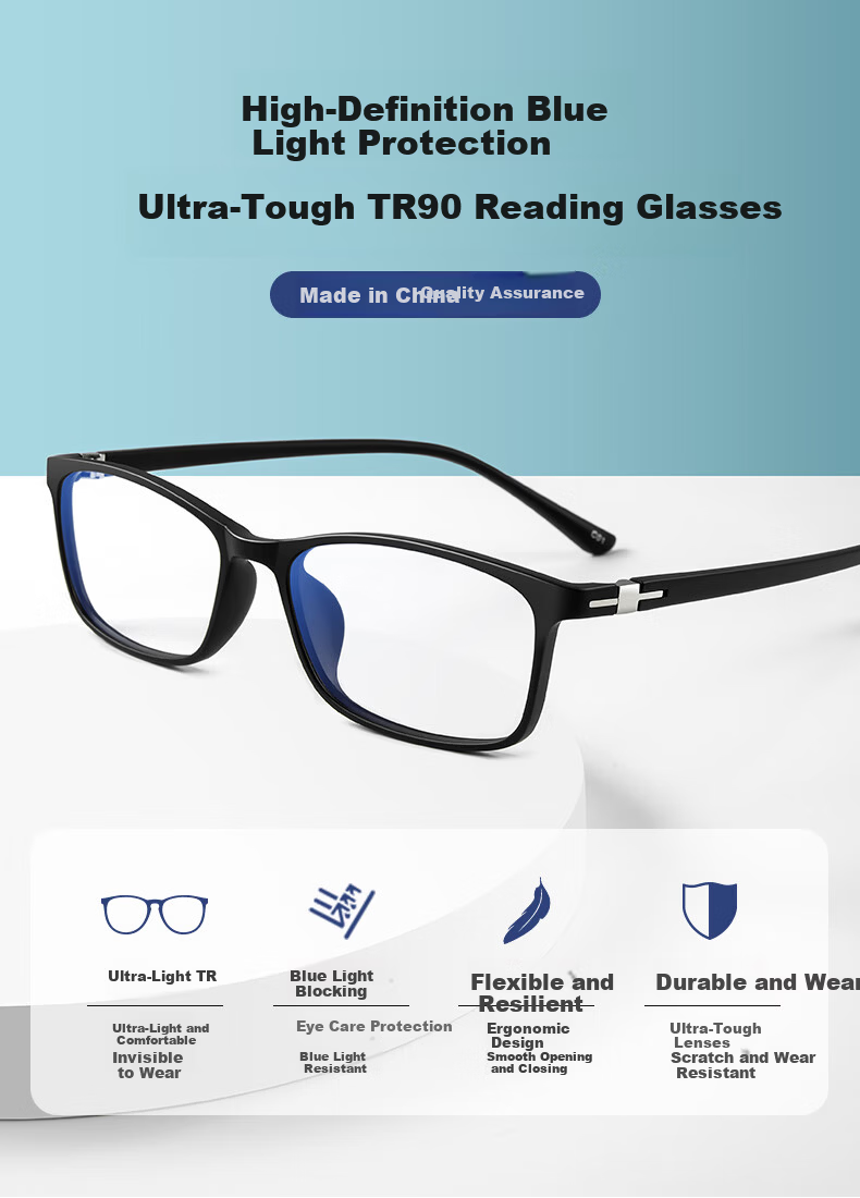 Yupintang Reading Glasses for Men And Women, Stylish Black Frame, High Definition Anti-Blue Light, Sold by JD Flagship Store, Authentic Product, 250 Degrees, Father's Day Gift 1