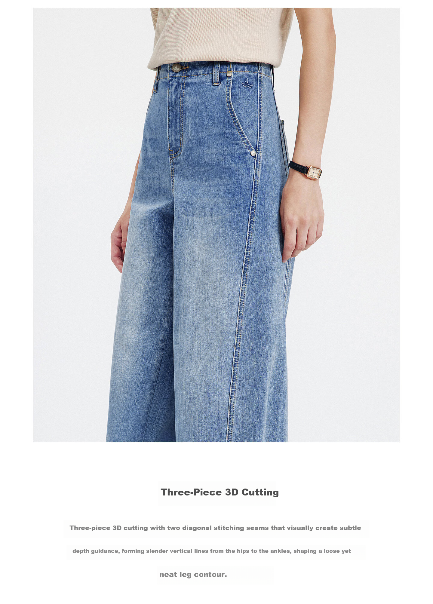 Navigare Small Sailboat Loose Fit Banana Pants 2026 Spring Summer New Washed Denim Women's Wide Leg Trousers 2312576502 5