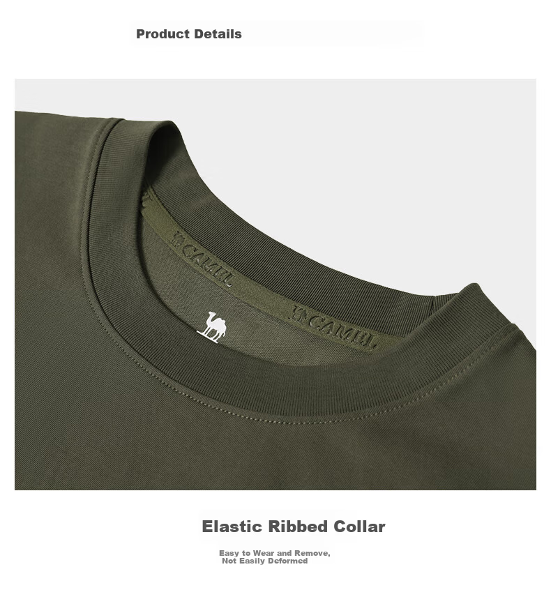 CAMEL Outdoor Quick-Dry T-Shirt for Men And Women, Fast-Drying Elastic Round Neck Loose Casual Short Sleeve [Mountain Camping] A13BAVV058 10