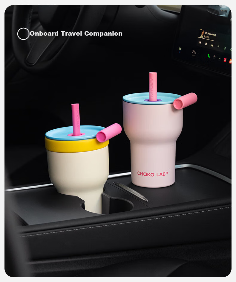 Chakolab Double-Layer Glass Insulated Tumbler Large Capacity Straw Ice Glass Cup Office Stylish Student Coffee Mug 12