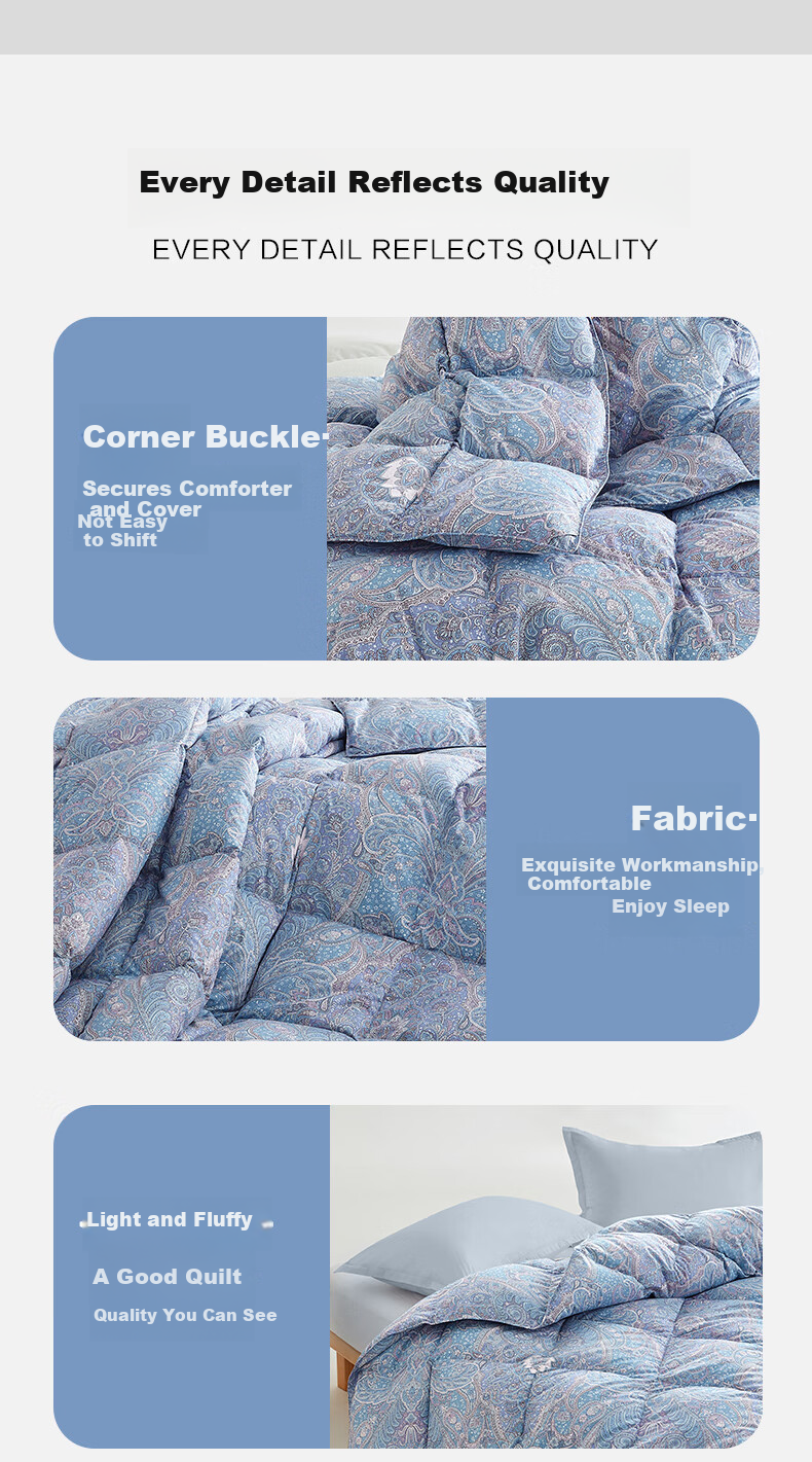 BEYOND Home Textile down Comforter, Antibacterial, Washable, 95% White Goose Down, Duvet Insert, Air Conditioning Quilt, 220g Filling, 200*230cm 4