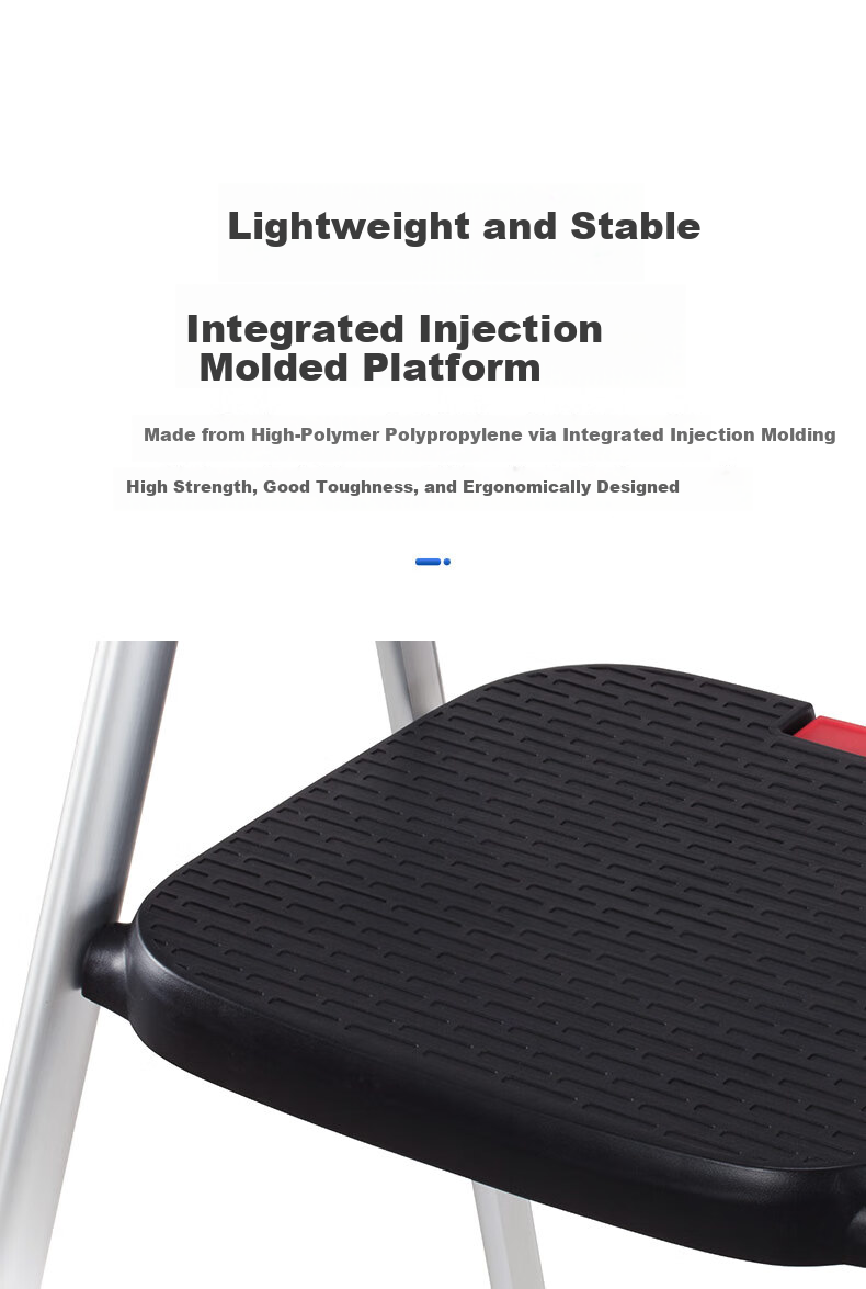 Wennai Household Aluminum Alloy Step Ladder, 5-Step Multi-Functional Indoor Folding Ladder, 1.6m CAL5-3 10