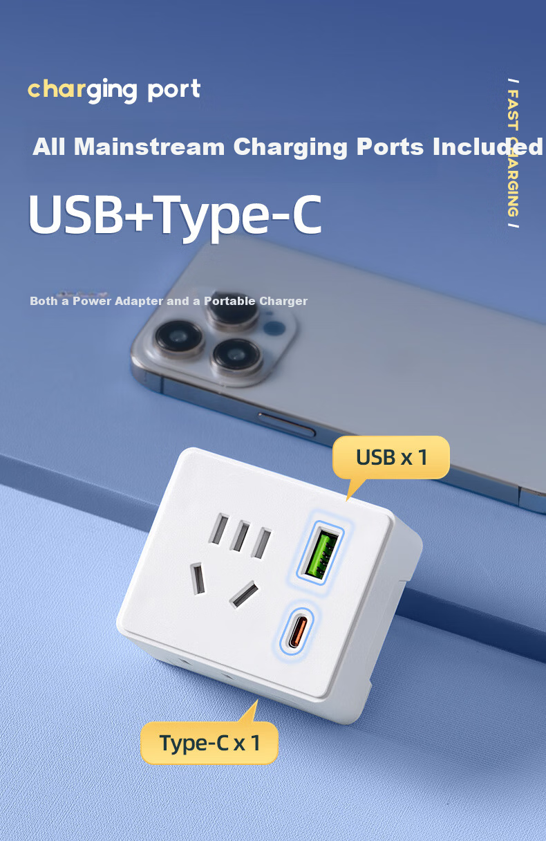 Aleleko Universal 20W Super Fast Charging Adapter with UK/HK/EU/AUS/SG/KR Plug Converters 4