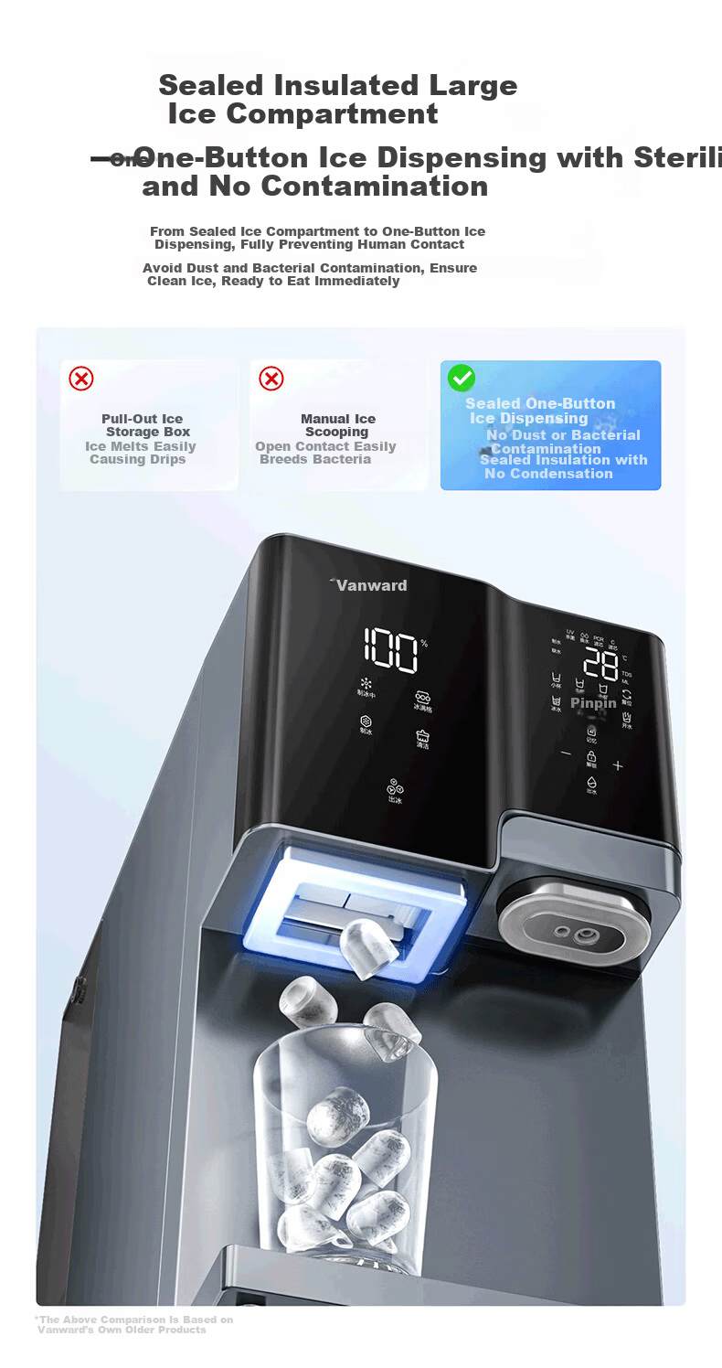Vanward Desktop Water Purifier Galaxy Ice Maker Home Water Filter No Installation Instant Hot Drinking Machine A1-STR100 8