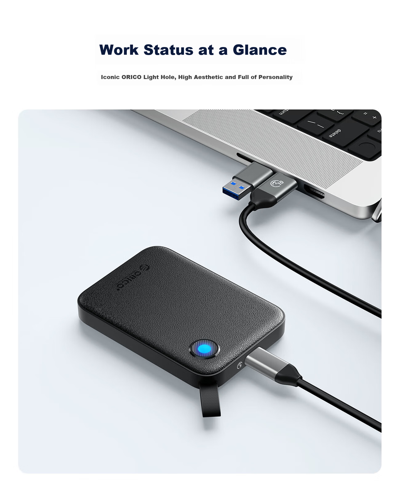 ORICO 1TB Portable SSD AirDrive for MacBook Pro Laptop iPhone 16 Apple Direct Connect 1050MB/s Z10PRO 6