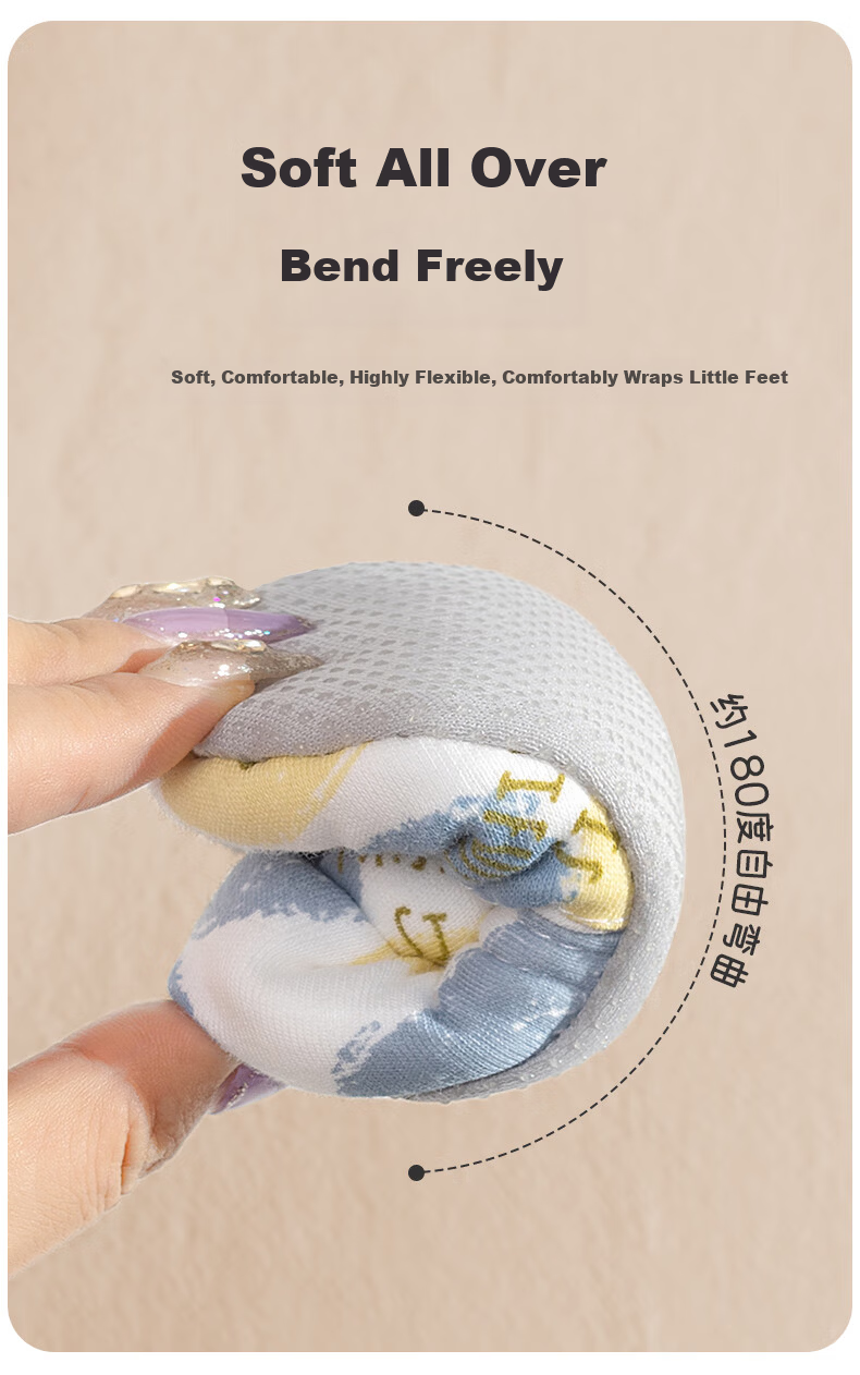 Aibao Baby Foot Cover Spring and Autumn Baby Walking Shoes Newborn Indoor Soft Sole Pre-Walking Socks Yellow Strawberry M Size T252 4