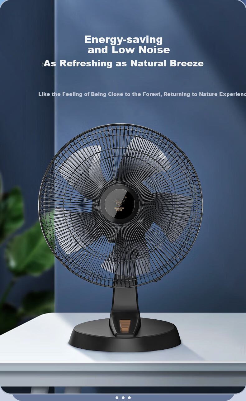 Diamond Brand Electric Fan Home Desktop Fan Dormitory Bedroom Table Fan Living Room Office Table Fan Energy Saving Oscillating Fan FT-35-1 11