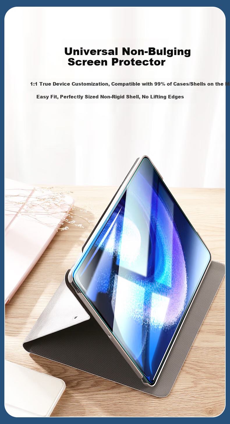 Kulefeng Tempered Glass Screen Protector for Xiaomi Pad 5/5 Pro, 11-Inch Protective Film, 2021 Model, Full Screen Coverage, Ultra-Thin Glass, HD Clear, Shatterproof, Fingerprint Resistant 7