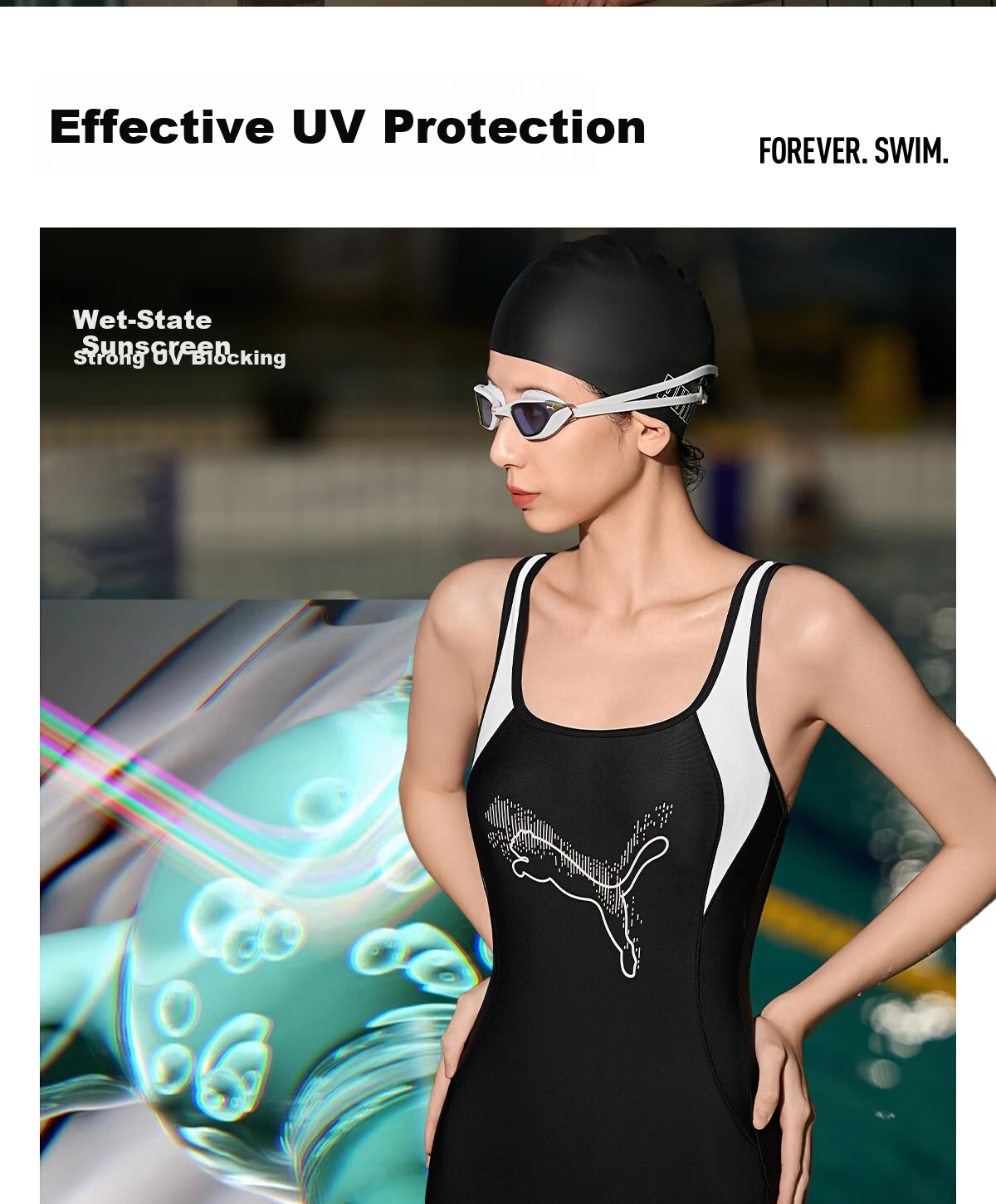 PUMA Women's One-Piece Professional Racing Chlorine-Resistant UV Protection Swimsuit High-End Swimwear for Pools and Hot Springs 25