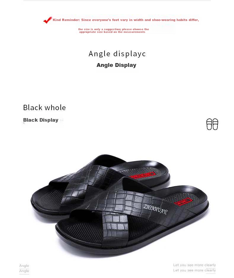 Huameijianbu Cross-Style Men's Outdoor Commuter Slippers, Casual Beach Slippers, Open-Toe Breathable Soft-Soled Sandals, HM6027, Black, Size 41 4