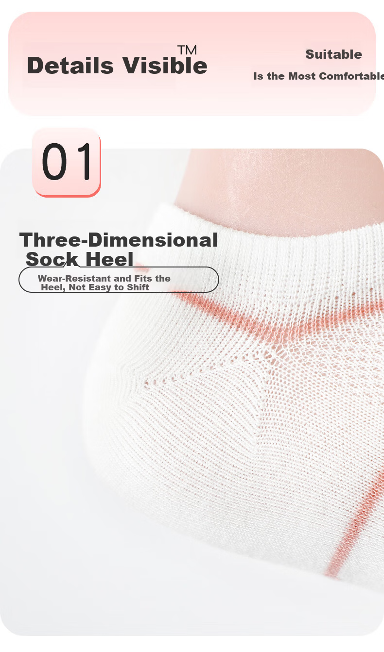 Langsha 5 Pairs Children's Socks Girls Summer Thin Breathable Short Cotton Mesh Invisible Boat Socks for Kids 12