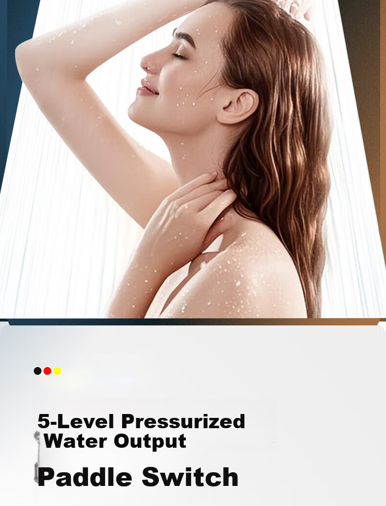 HOMK German Shower Head Bathroom Shower Head High Pressure Single Head Shower Sprayer 9