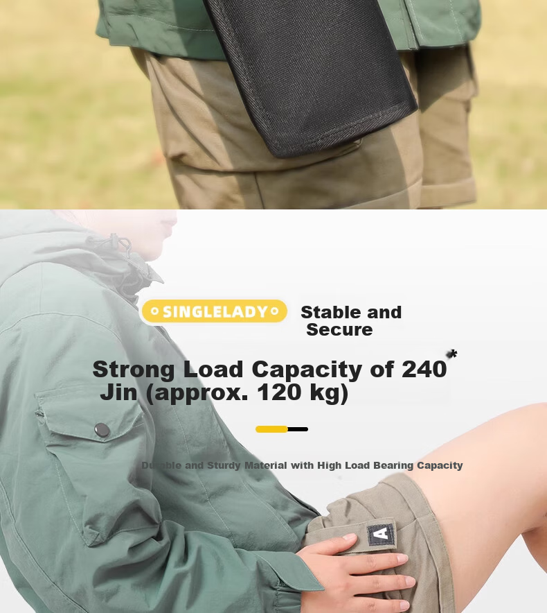 Grsaed Outdoor Folding Chair Portable Camping Stool Fishing Chair Sketching Chair Picnic Travel Metro Beige Small Size 5
