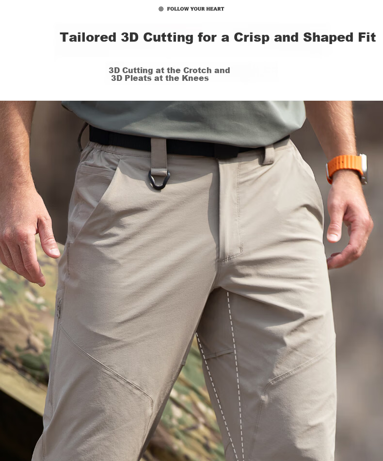 Free Soldier Peak Quick-Dry Pants Teflon Three-Protection Spring Summer Breathable Scratch-Resistant Durable Sun Protection UPF50+ Black 34W/30L 12
