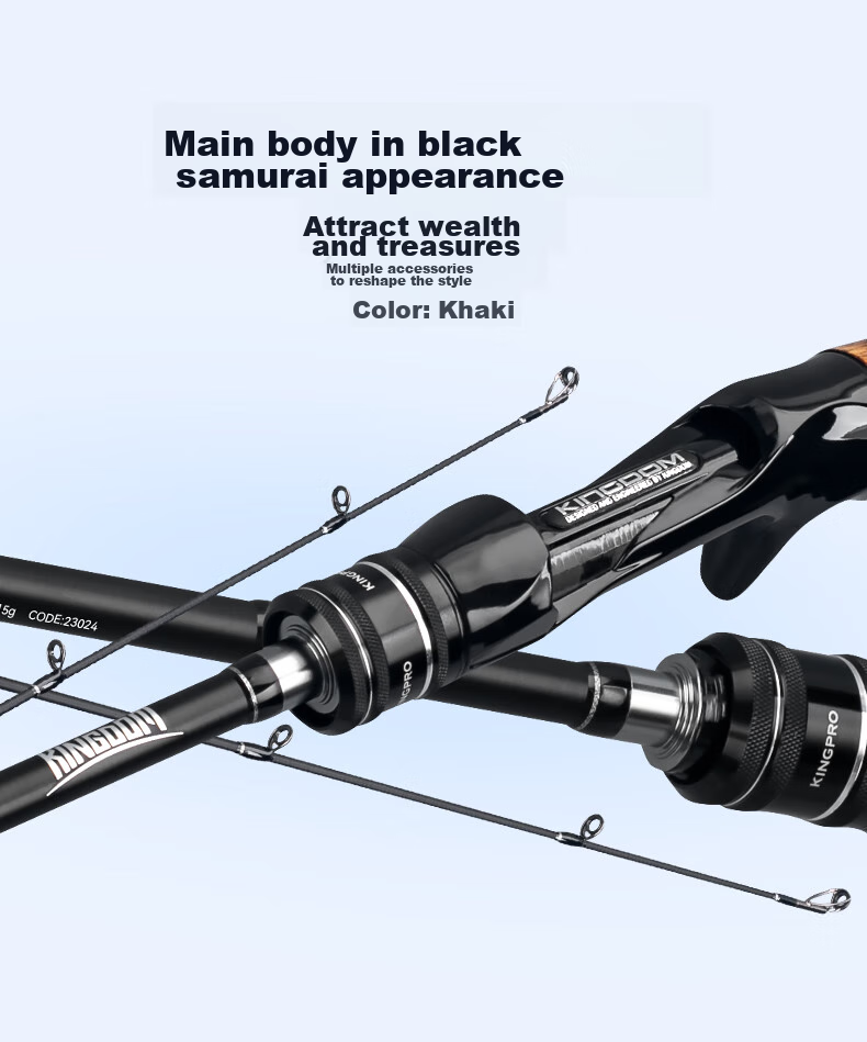 Guowangluya Lure Rod Single Pole Long-Casting Medium-Fast Action Versatile High Sensitivity Ultra-Light Bass Lure Rod Bare Rod 1.98 MLS 7