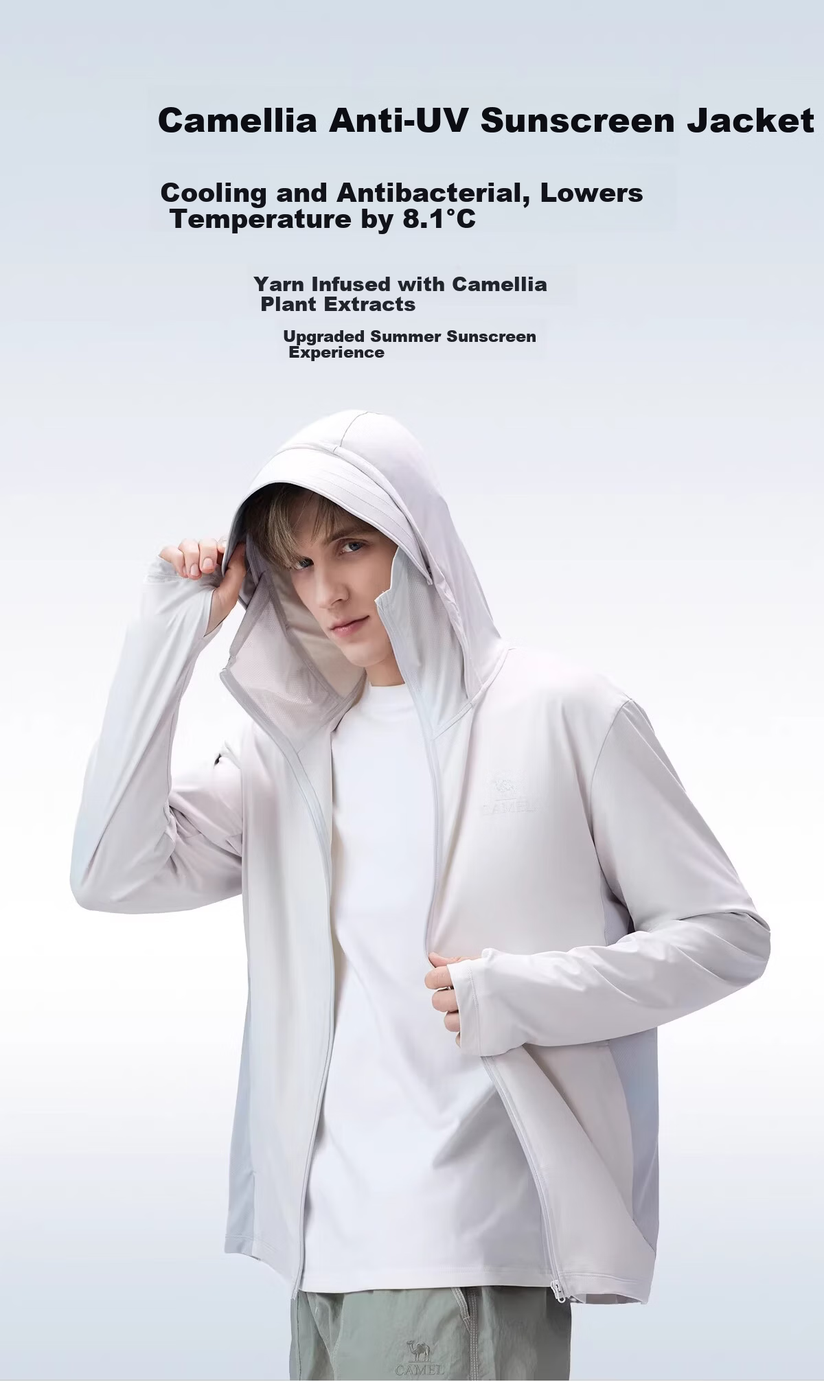 CAMEL Outdoor Cooling White Skin Sunscreen Jacket Unisex 2026 Spring Summer New Breathable UV Protection Coat R168 1