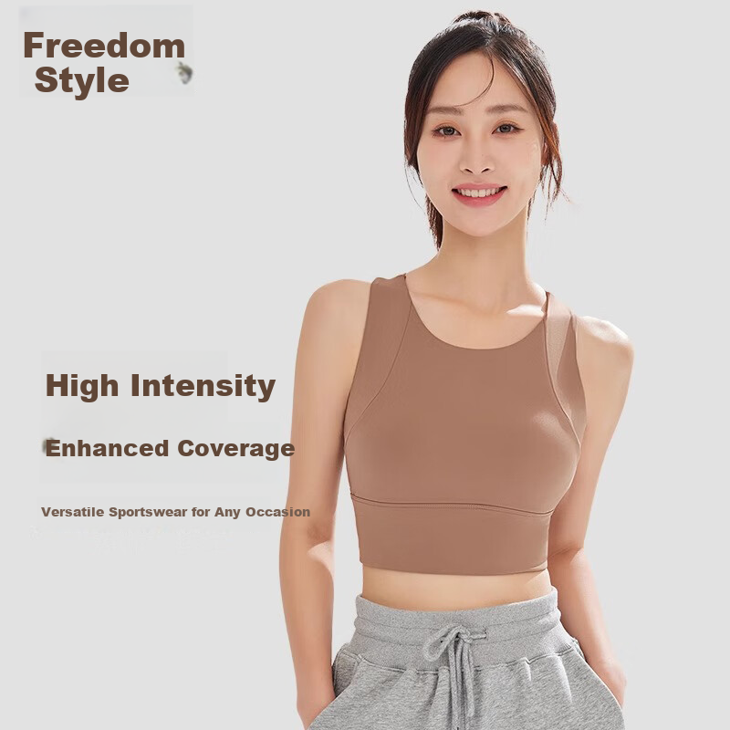 Free Style High-Intensity Sports Bra for Women Seamless Shockproof Anti-Sagging Yoga Vest Fitness Training Bra Outerwear and Innerwear