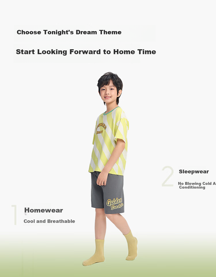 Balabala [Naipupu IP] Children's Summer Pajama Set Girls Short Sleeve Antibacterial Homewear Air Conditioning Clothes 8