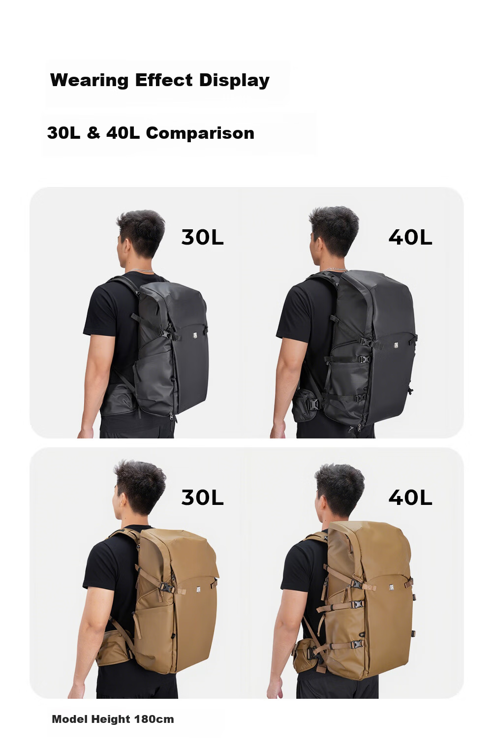 K&F CONCEPT Exploration Series Outdoor Hiking Photography Backpack Professional Carrying System Large Capacity 40L Travel Outdoor Hiking Multifunctional Camera Bag 12